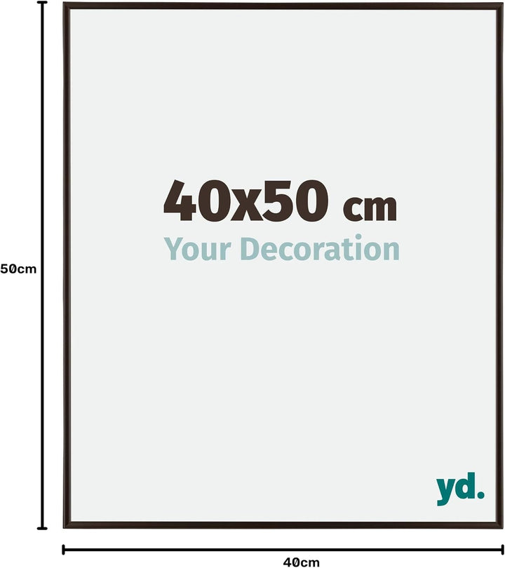 yd. Your Decoration - Bilderrahmen 40x50 cm - Bilderrahmen aus Kunststoff mit Acrylglas - Antireflex