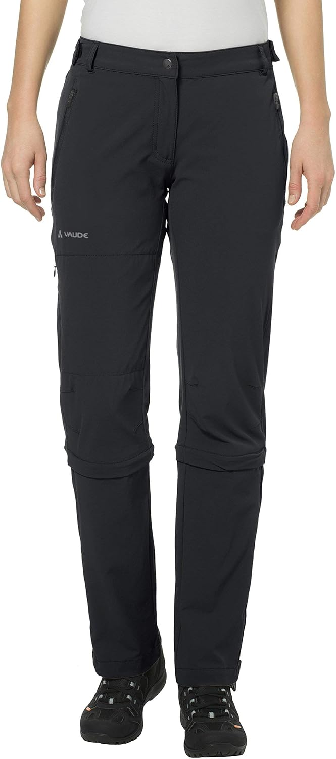 VAUDE Damen Women's Farley Stretch Capri T-Zip Ii Hose, black, 34-Long