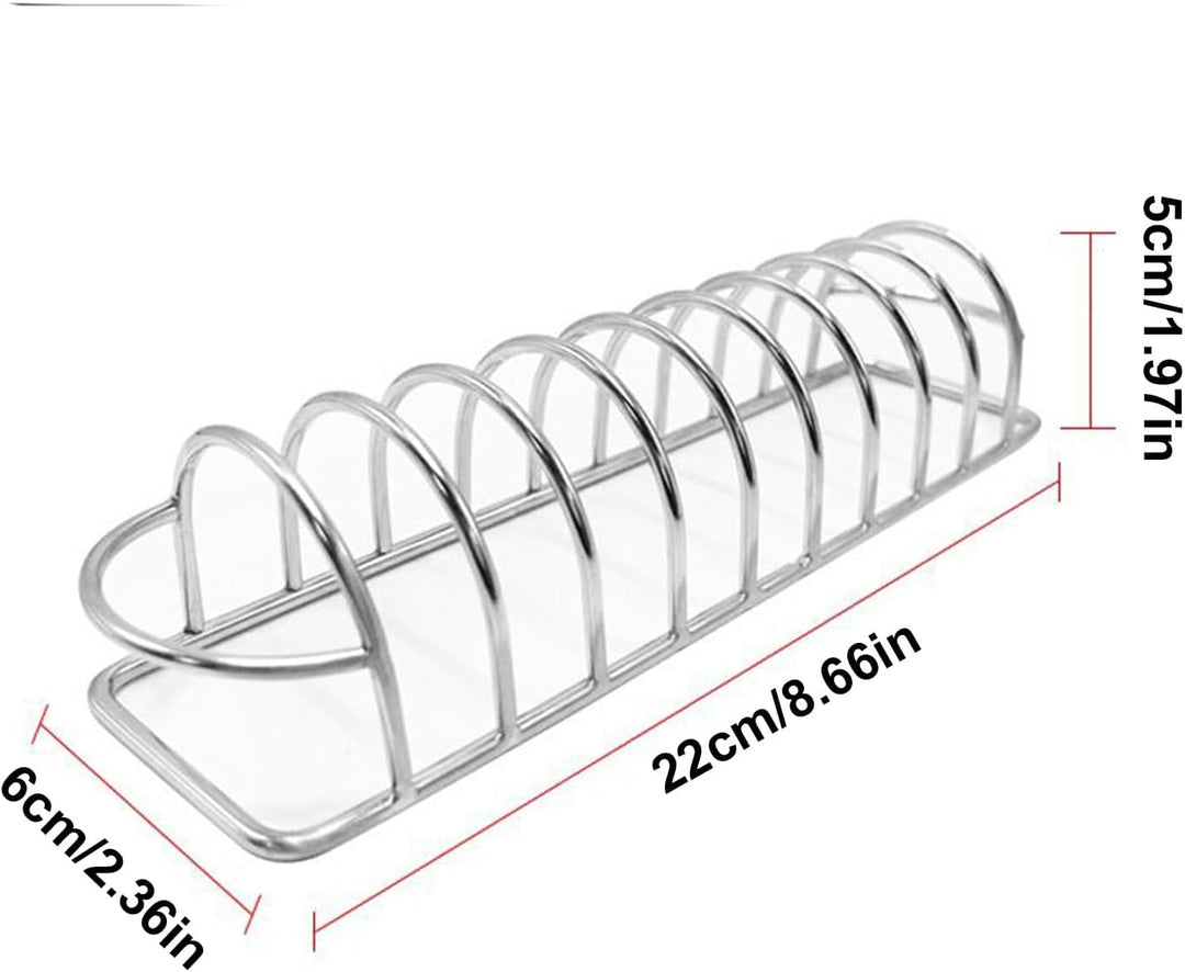 Eoixuqba Rippenhalter | Grosser Rippchenhalter - Edelstahl Antihaft Grillzubehör für Heissluftfritte