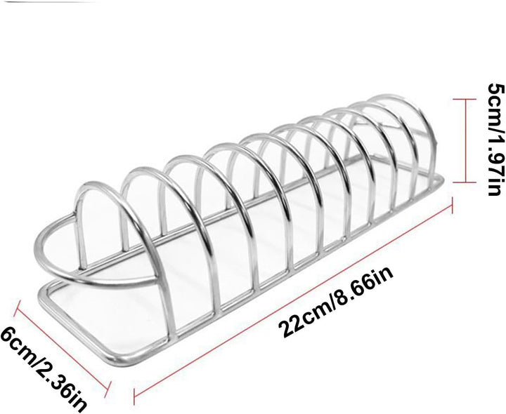 Eoixuqba Rippenhalter | Grosser Rippchenhalter - Edelstahl Antihaft Grillzubehör für Heissluftfritte