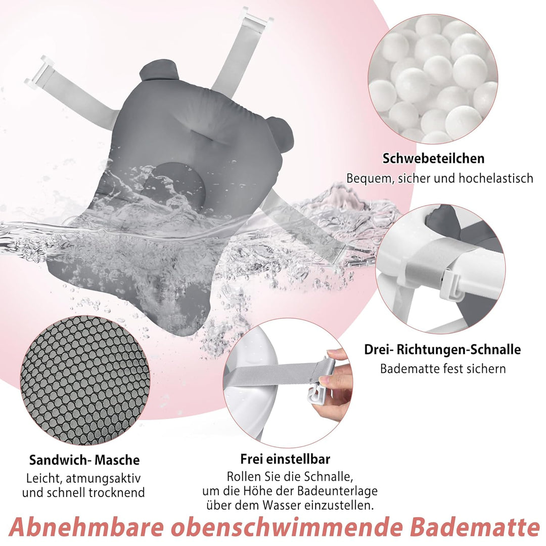 Faltbare Babywanne mit Ablauflöchern Geeignet für Kleinkinder bis 8 Jahre, Hitzebeständige, Rutschfe