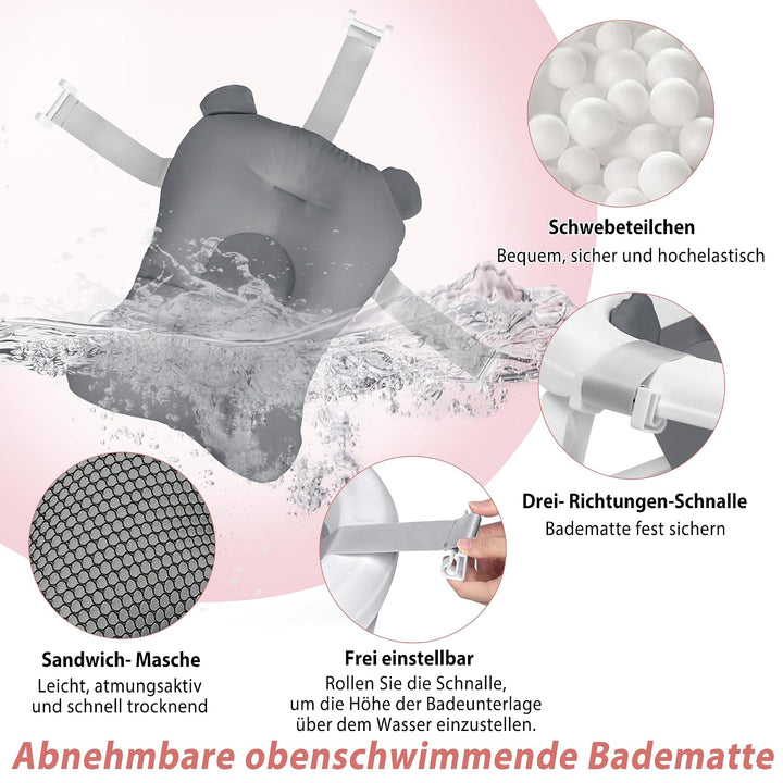 Faltbare Baby Badewanne Babybadewanne Faltbadewanne Ergonomische Bathtub Kinderwanne 82 x 50 x 20 cm