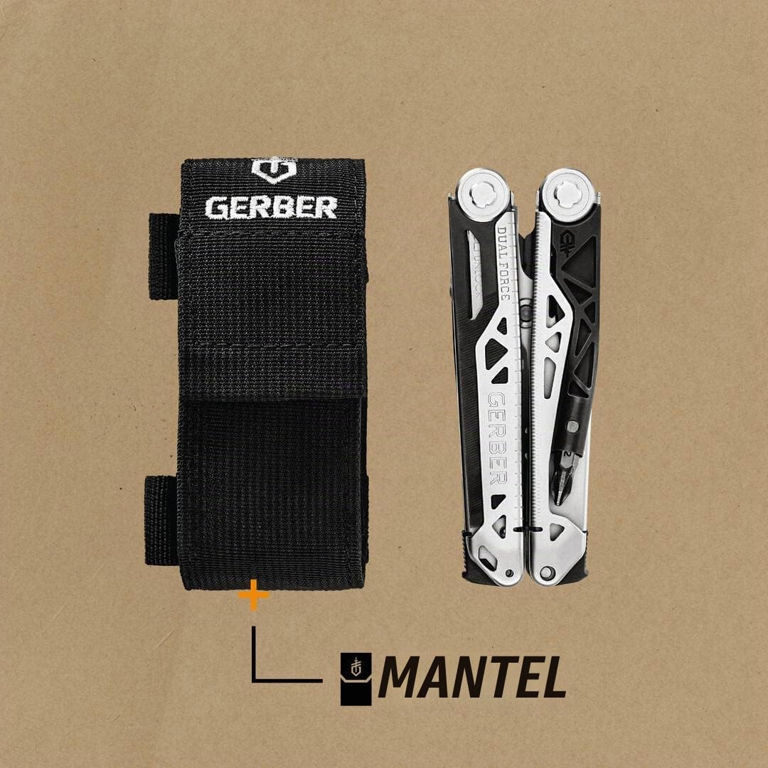 Gerber Multi-Tool mit 12 Funktionen, Dual Force, Inklusive Holster, Mit Einhandöffnung und Frame-Loc