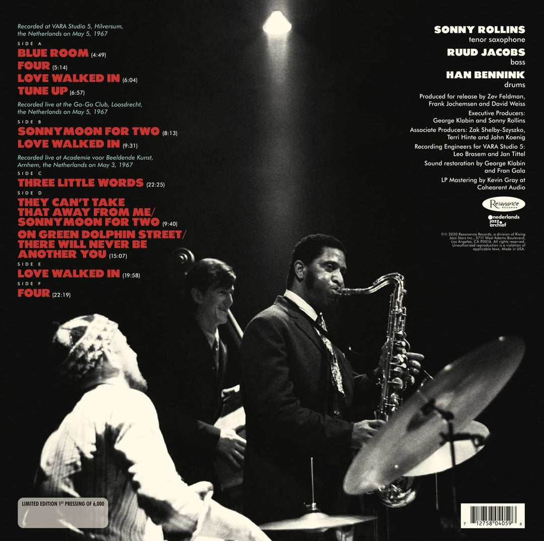 Rollins in Holland: the 1967 Studio &, Vinyl