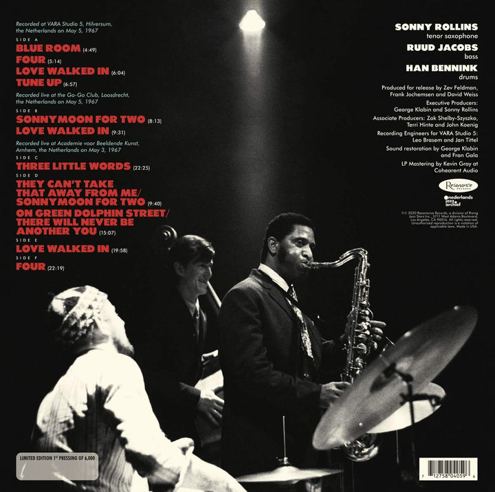 Rollins in Holland: the 1967 Studio &, Vinyl