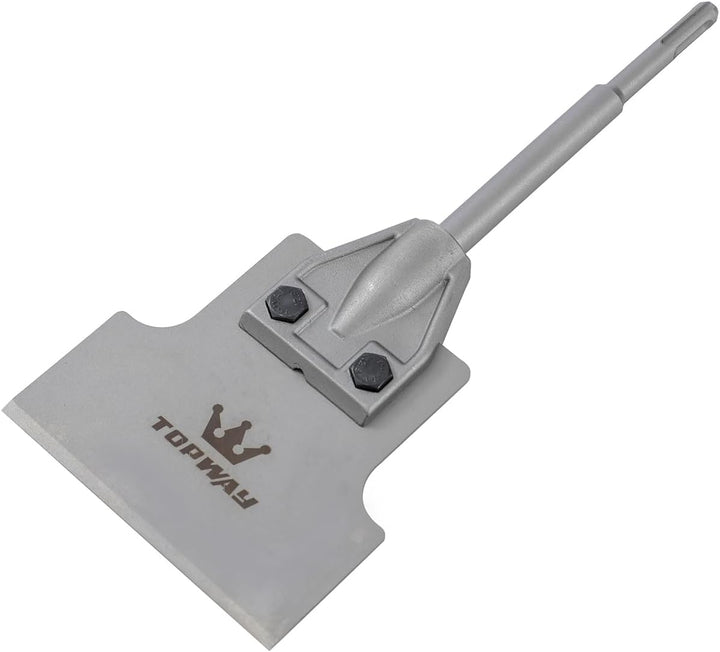 TOPWAY Satz SDS-Plus/Max Spachtelmeissel 4 Zoll + 5 Zoll Bodenschaber Fliesen Entfernung Meissel Spa