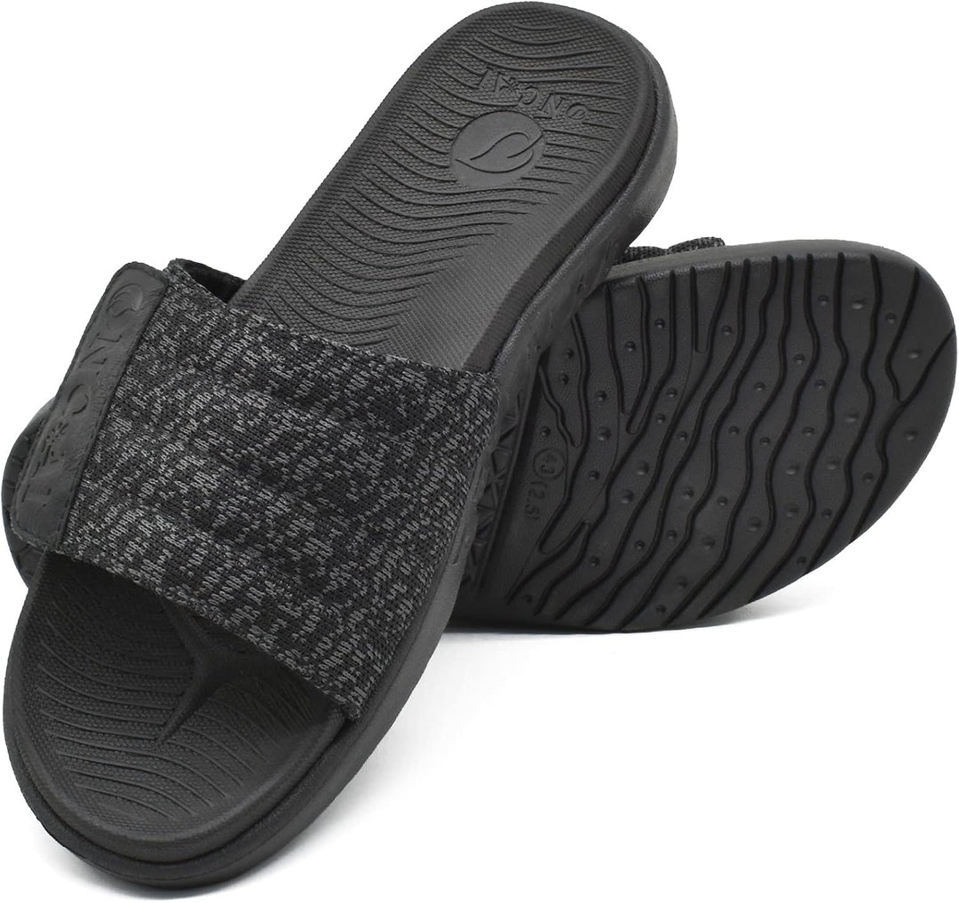 ONCAI Dusch Badelatschen Herren mit Klettverschluss Offener Zeh Sports Badesandalen Sommer Freizeit