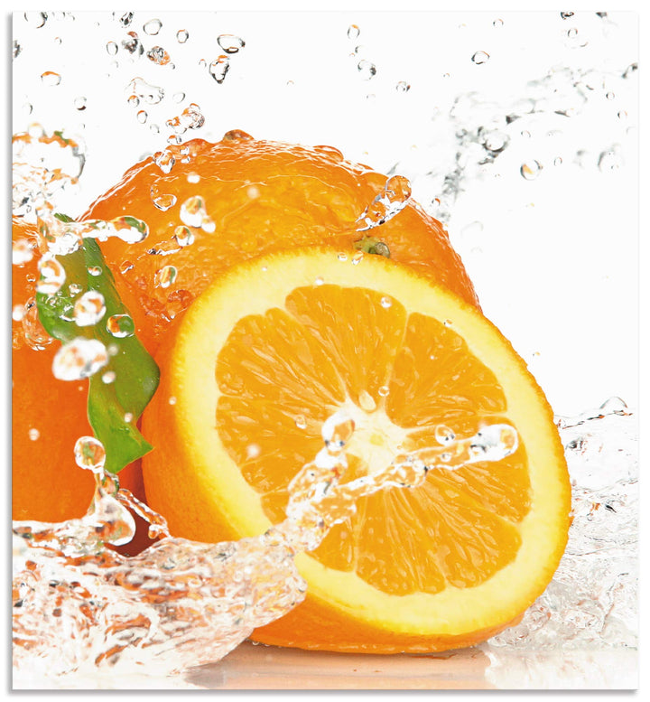ARTland Spritzschutz Küche aus Alu für Herd Spüle 60x65 cm (BxH) Küchenrückwand mit Motiv Essen Obst