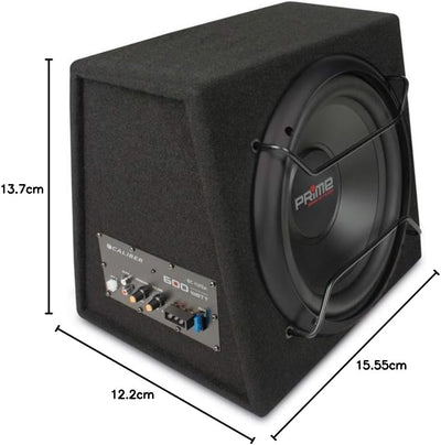 Caliber Auto Lautsprecher Set - Subwoofer Auto Set mit Verstärker 600W - 200W RMS - Schwarz - 12 Zol