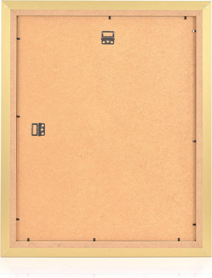 rahmengalerie24 Bilderrahmen 50x60 cm New Rio Rahmen Gold Holz Acrylglas ohne Passepartout Portraitr