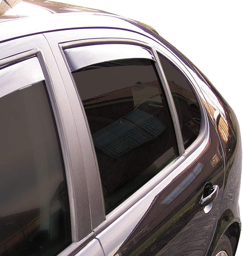 ClimAir Car Comfort Windabweiser Master Schwarz (Hinten) kompatibel mit Peugeot 2008 5 türer 2013- S