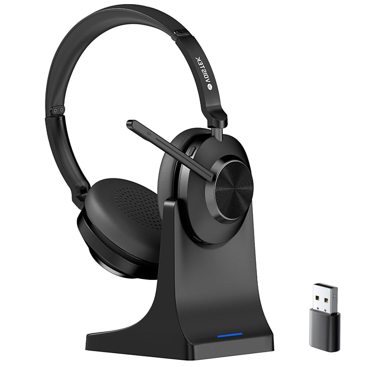 Voistek Kabelloses Headset, Bluetooth-Headset mit Mikrofon und Rauschunterdrückung,USB-Dongle für PC