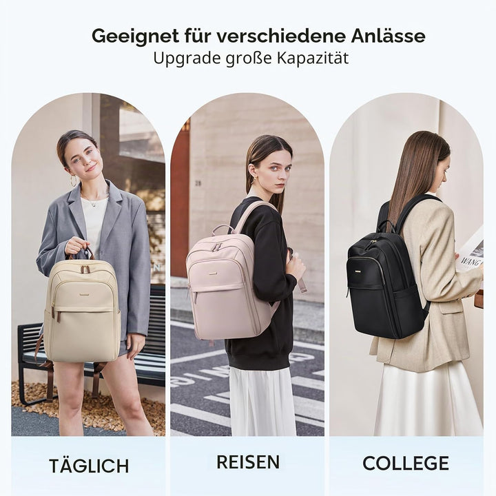 Rucksack Damen Herren, Laptop Schulrucksack,Women Travel Backpack Elegant für Uni Reise Büro, Tagesr