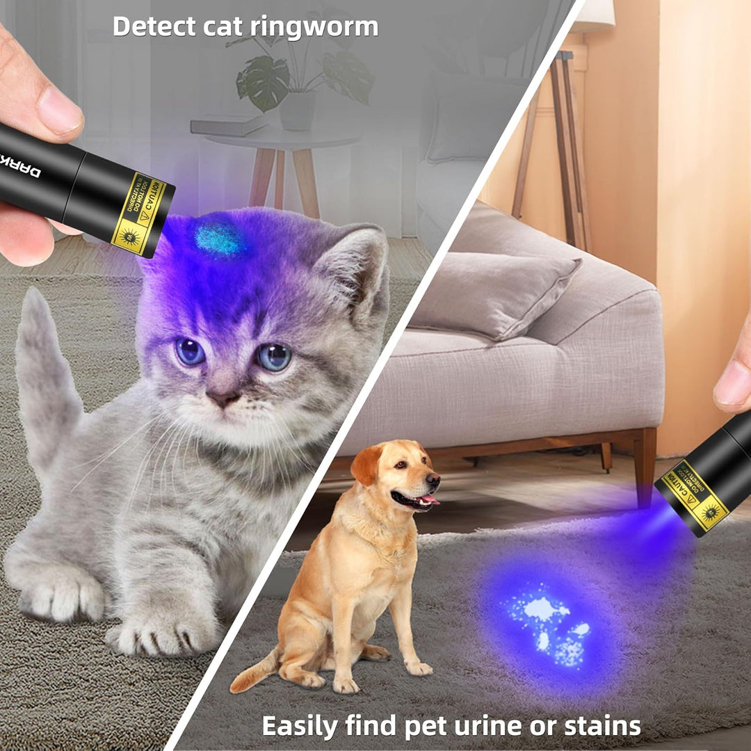 DARKBEAM UV Taschenlampe 365nm Schwarzlicht und 395nm Licht Aufladbar USB, Mini Ultraviolett LED Lic