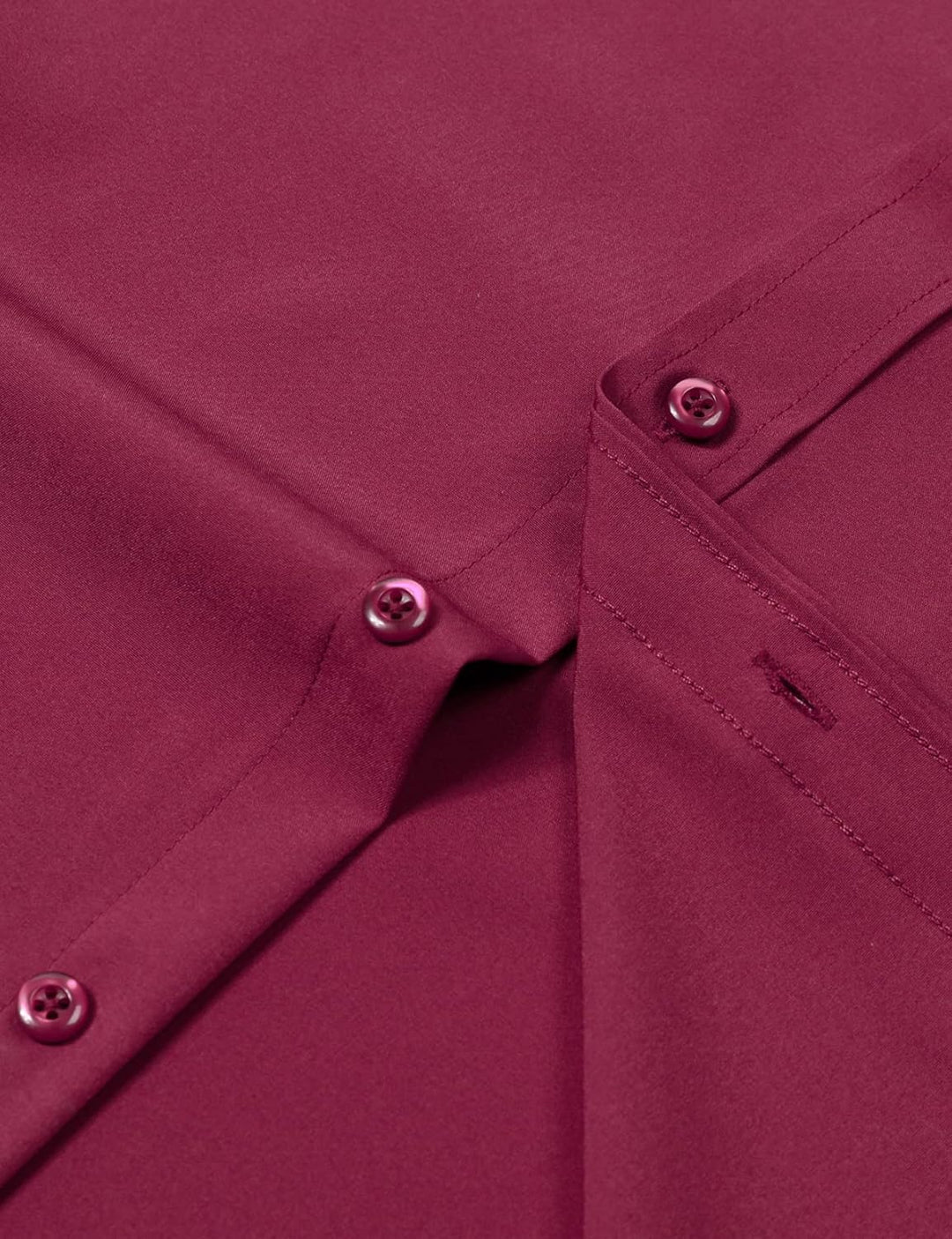 PARKLEES Herren Regular Fit Kleid Hemd Solide Faltenfrei Langarm Casual Business Button Up Hemden mi