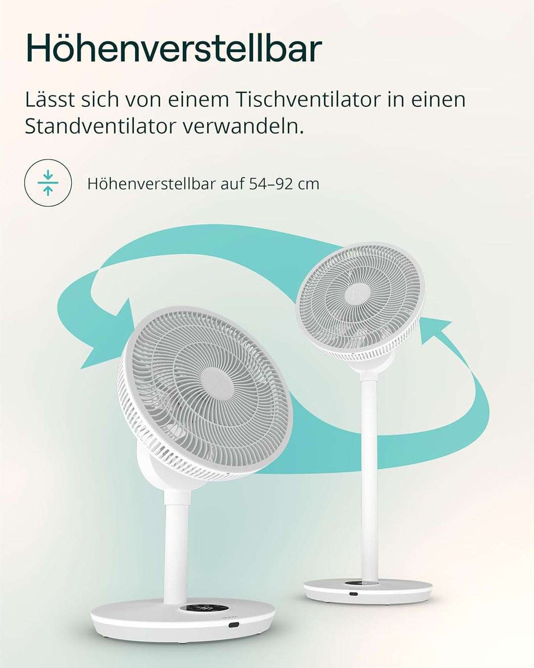 Duux Whisper Flex 2 Ventilator – Ultra Leise 13 dB – Nachtmodus & Timer – Höhenverstellbar (54–92 cm