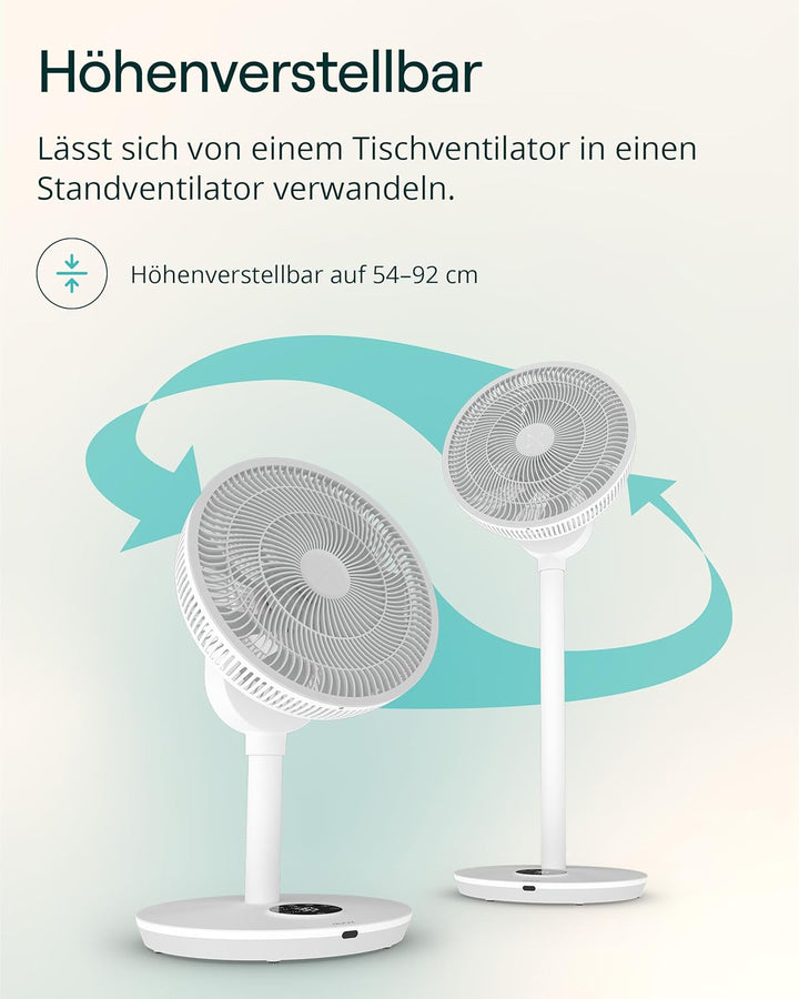 Duux Whisper Flex 2 Ventilator – Ultra Leise 13 dB – Nachtmodus & Timer – Höhenverstellbar (54–92 cm