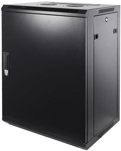 15HE Netzwerkschrank (Serverschrank) 19 Zoll Wandmontage - mit Metalltür (BxTxH) 600 x 450 x 770mm -