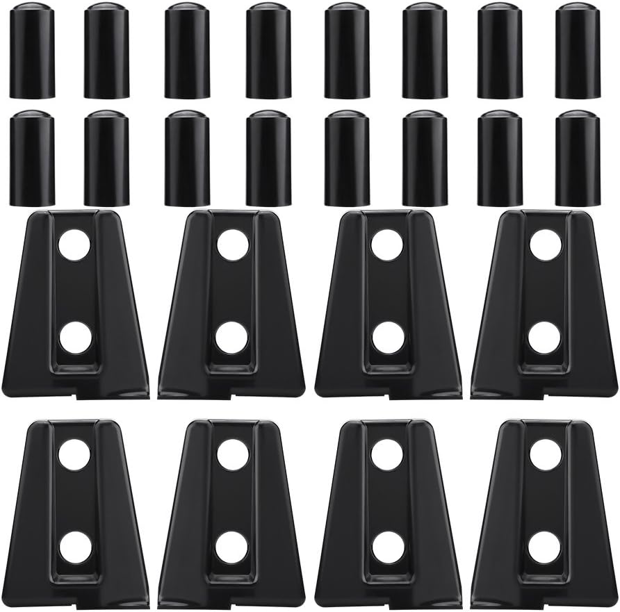 Dioche Scharnierabdeckungen, 8 Schwarze Autotürscharnierabdeckungen für Jeep Wrangler JK Unlimited 4