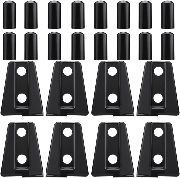 Dioche Scharnierabdeckungen, 8 Schwarze Autotürscharnierabdeckungen für Jeep Wrangler JK Unlimited 4