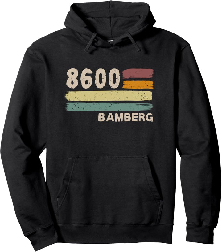 8600 Bamberg Retro Motiv Alte PLZ Vintage Schild Pullover Hoodie