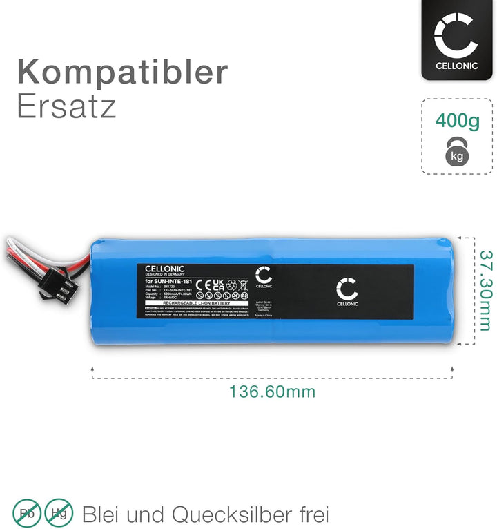 CELLONIC 1x Akku für Staubsauger Kompatibel mit Proscenic M6 Pro, M7 Pro, LDS M7 Pro, NR18650 M26-4S