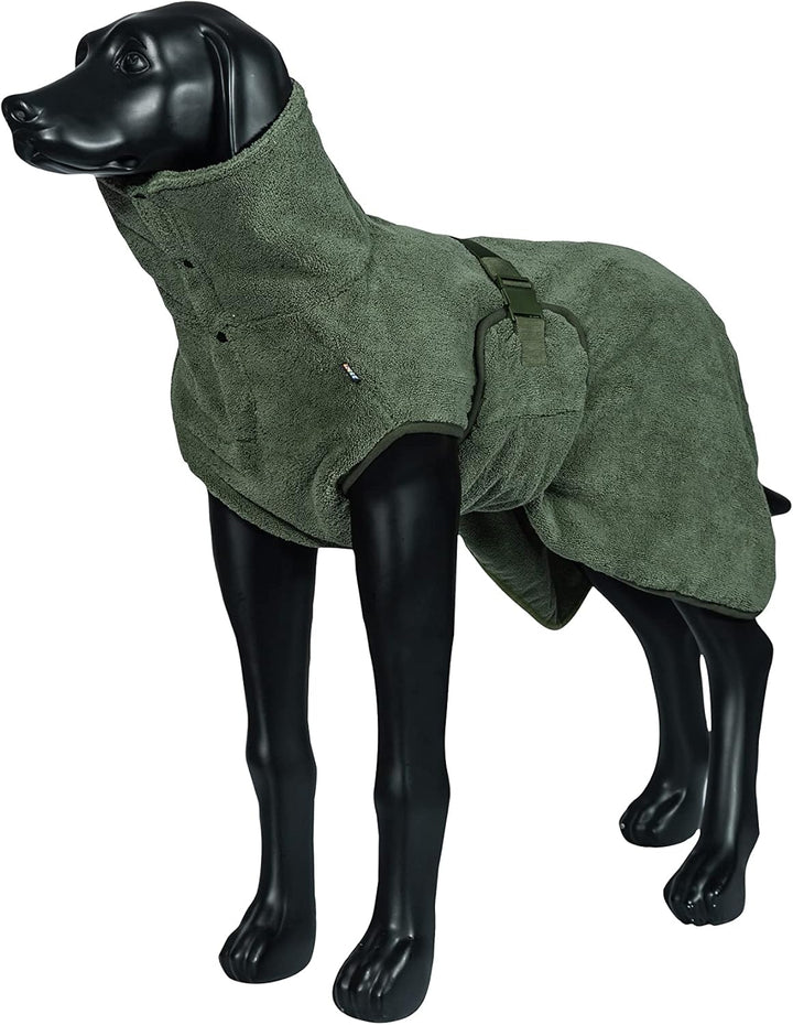 rukka Pets Medea ECO Bademantel für Hunde Dunkel Olivgrün S S Dunkel Olivgrün