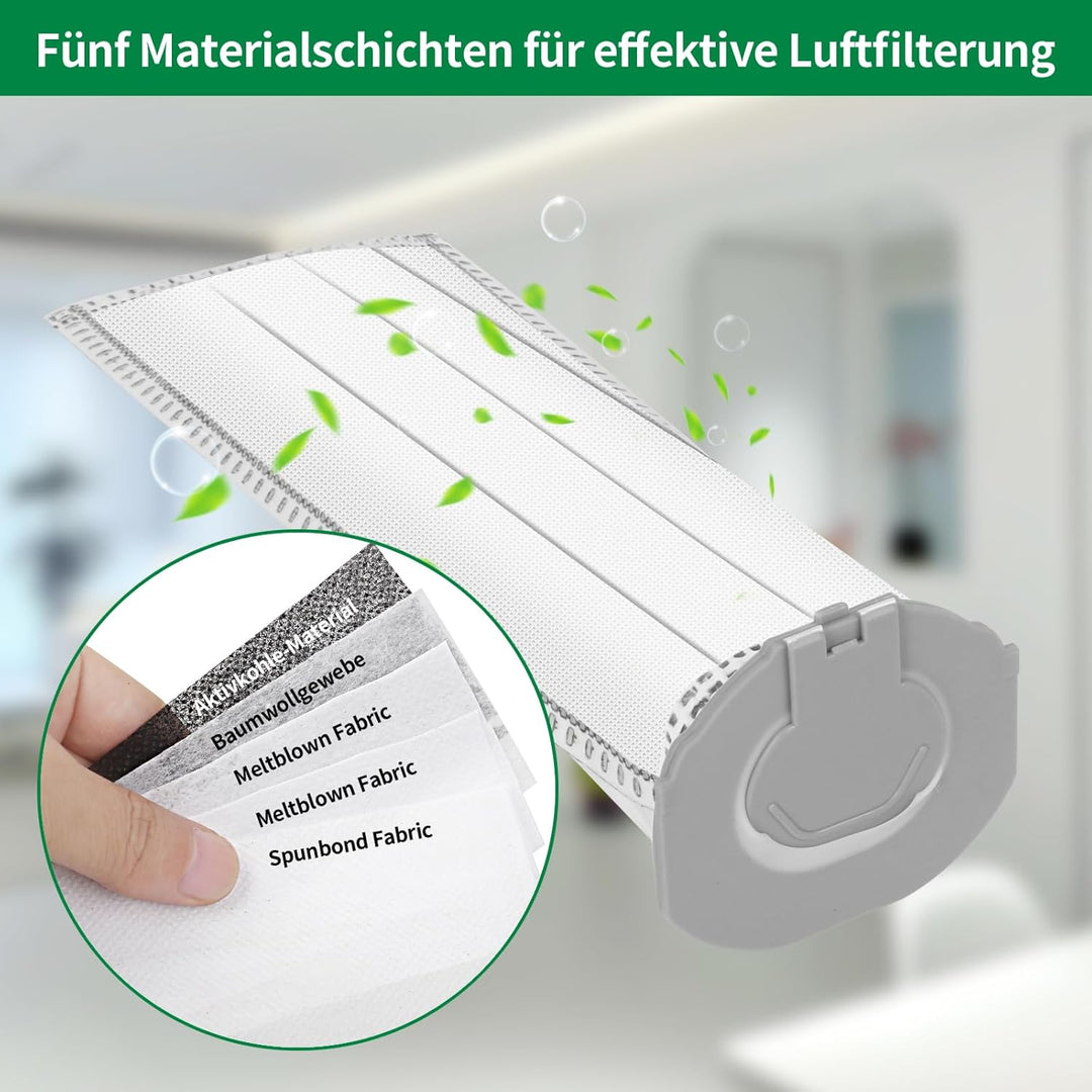 10 Stück Staubsaugerbeutel für Vorwerk Kobold VK7 FP7 Premium Filtertüten Staubsauger Akku Beutel