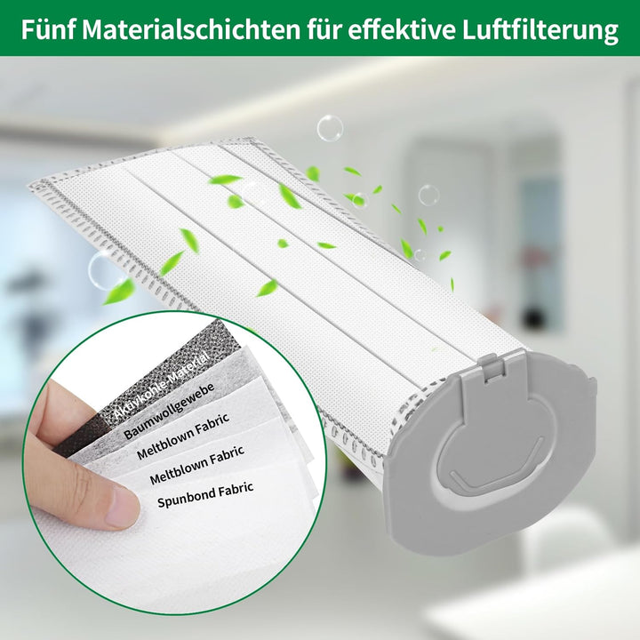 10 Stück Staubsaugerbeutel für Vorwerk Kobold VK7 FP7 Premium Filtertüten Staubsauger Akku Beutel