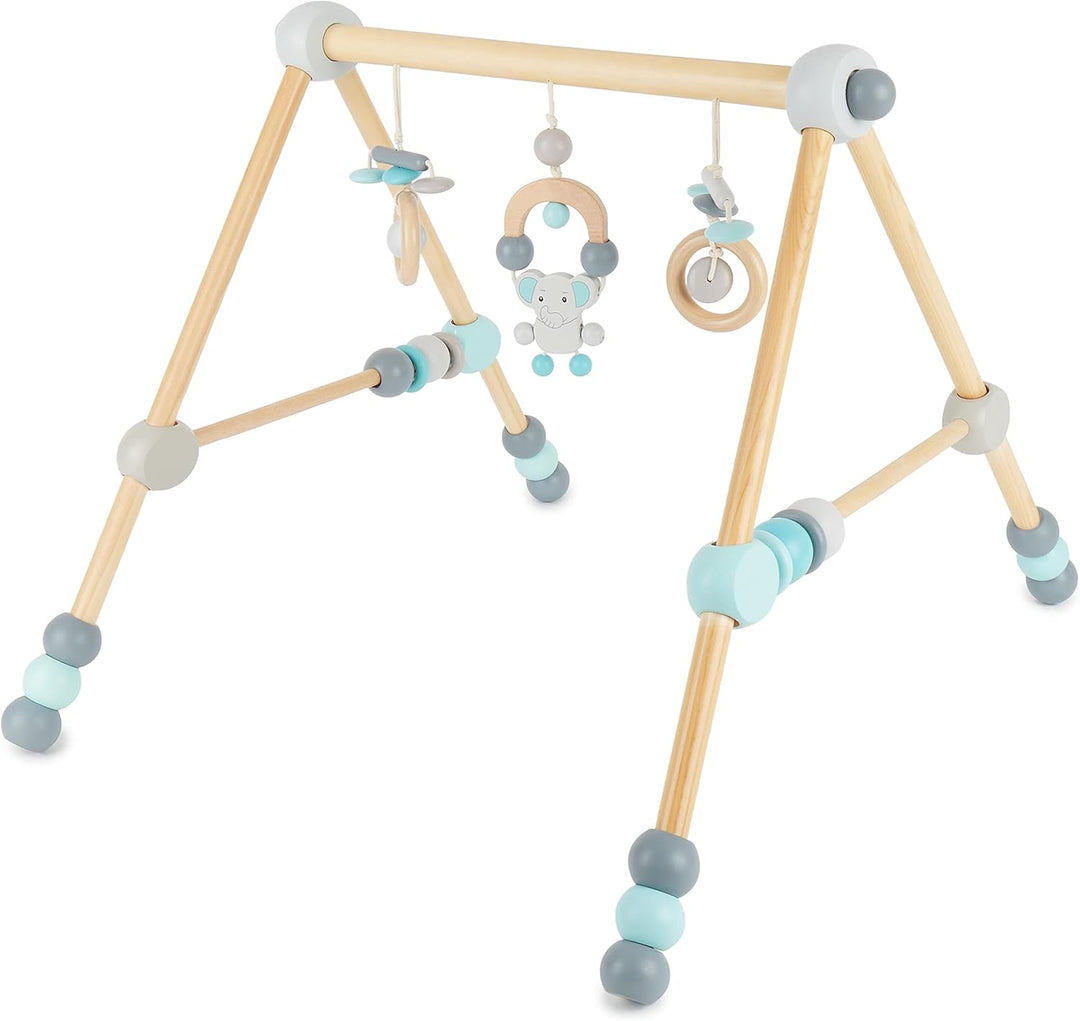 Bieco Spieltrapez | Spielbogen für Babys -Figuren, Rasseln, Kugeln- Höhenverstellbar | Spielebogen H