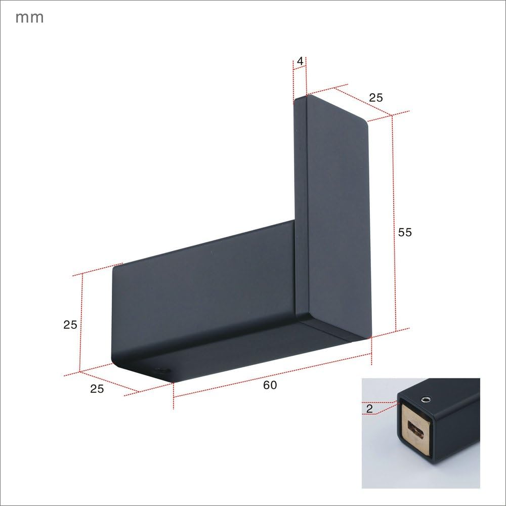 Handtuch/Kleiderhaken für Bad Küche Garage, Wandmontage, SUS 304 Edelstahl, schwarz, Beelee, BA8506B
