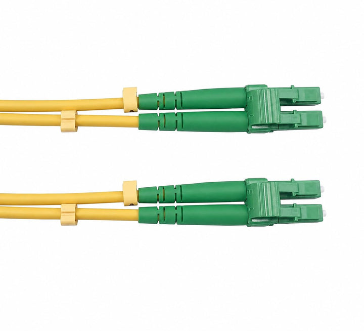 Elfcam® - LWL Glasfaser-Kabel LC/APC auf LC/APC Stecker, Duplex Singlemode 9/125μm OS2 Patchkabel (2