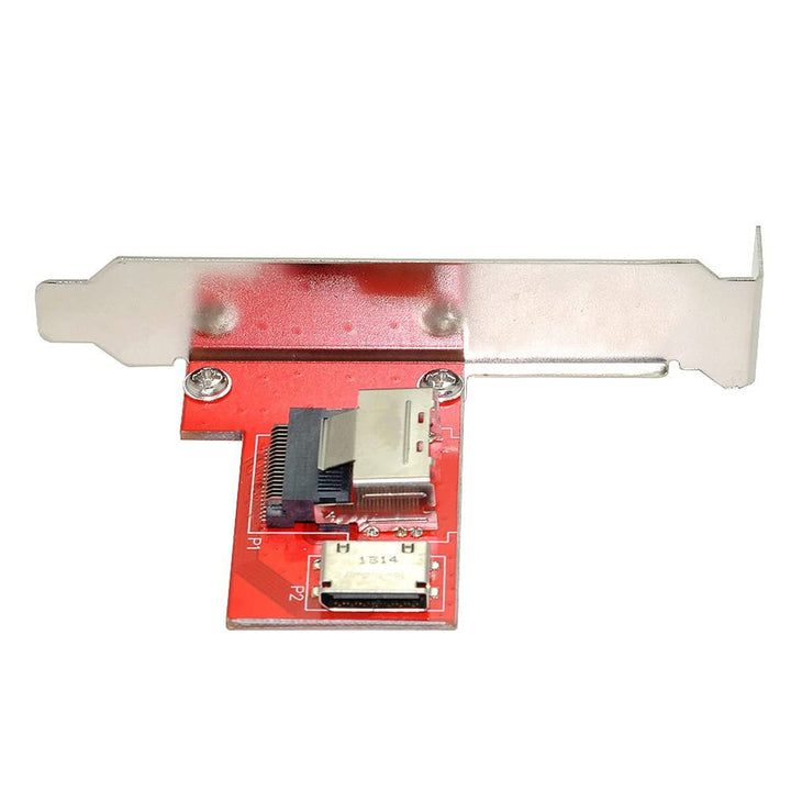 NFHK PCI-Express 4.0 Mini SAS SFF-8087 to Oculink SFF-8611 SFF-8612 PCBA Female Adapter with Bracket