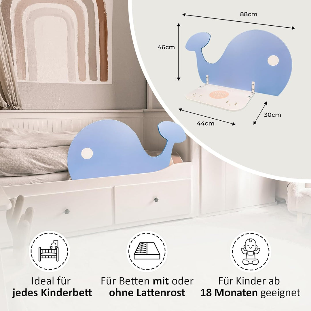 Rausfallschutz Bett aus Holz in süssem Design für Kinder - Bettgitter Rausfallschutz Wally fürs Kind