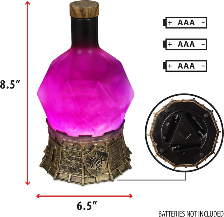 ENHANCE Gaming-Zaubertranklicht mit wirbelndem Elixier - Zaubertrankflasche als Stimmungslicht für T