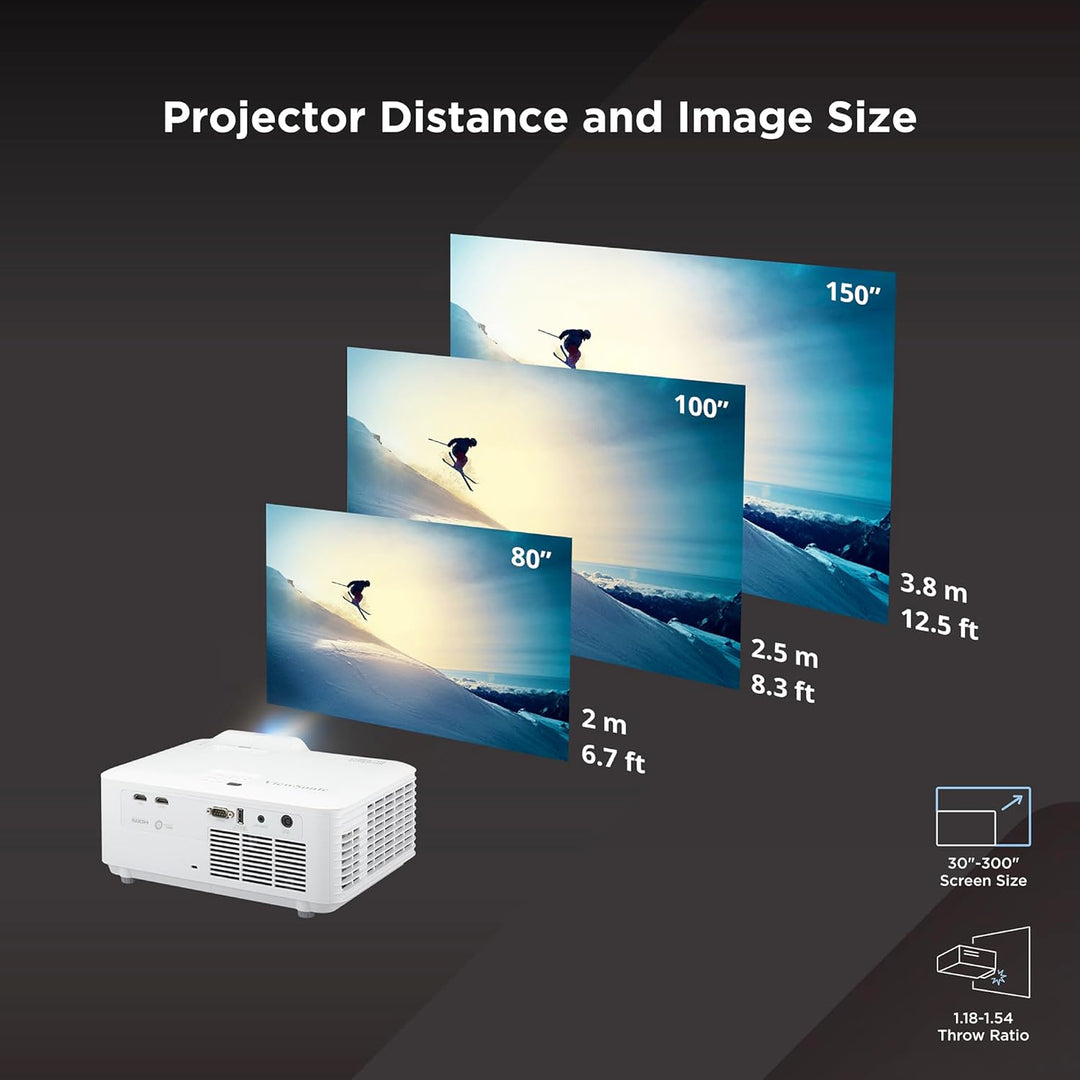 ViewSonic LS740W Laser Beamer, 6.000 ANSI Lumen, WXGA 1280x800, 3.000.000:1 Kontrast, 30.000 h Leben