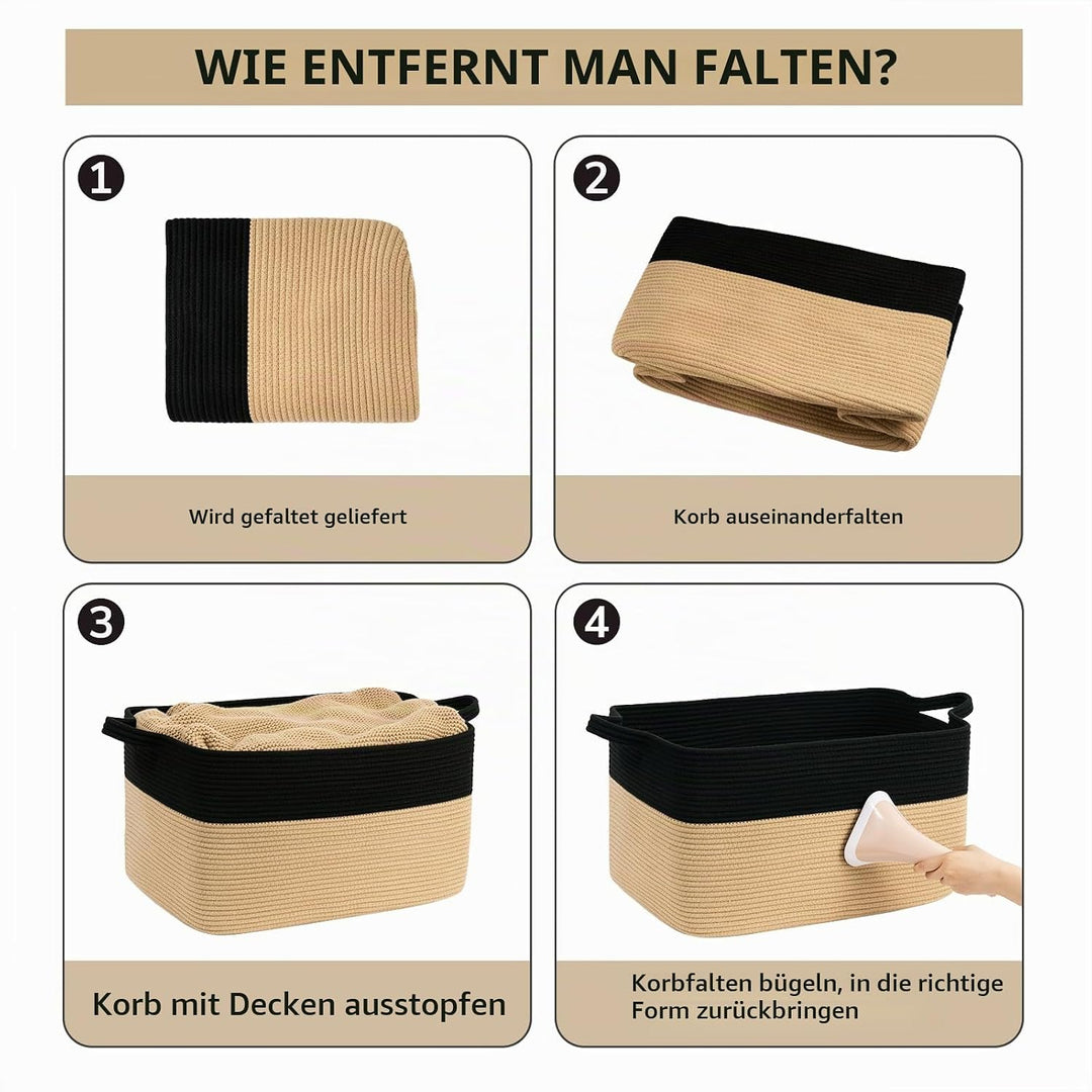 TIMEYARD Wäschekorb, Korb Aufbewahrung, Faltbarer Wäschekorb, Wäschesammler, Aufbewahrungskorb Kinde