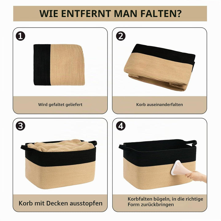 TIMEYARD Wäschekorb, Korb Aufbewahrung, Faltbarer Wäschekorb, Wäschesammler, Aufbewahrungskorb Kinde