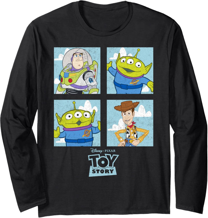 Disney Pixar Toy Story Group Shot Sky Panel Poster Langarmshirt