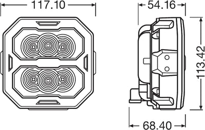 OSRAM LEDriving® Cube PX1500 Spot, LEDPWL116-SP, OFF ROAD, LED Arbeitsscheinwerfer, 1500 Lumen, Falt