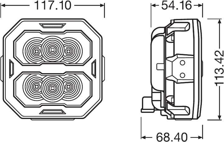 OSRAM LEDriving® Cube PX1500 Spot, LEDPWL116-SP, OFF ROAD, LED Arbeitsscheinwerfer, 1500 Lumen, Falt