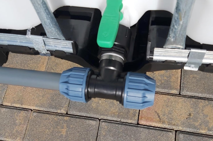 IBC Verbindungsset für 2-6 Wassertanks 40 mm mit extra grossen Schwanenhals Auslauf (3), 3