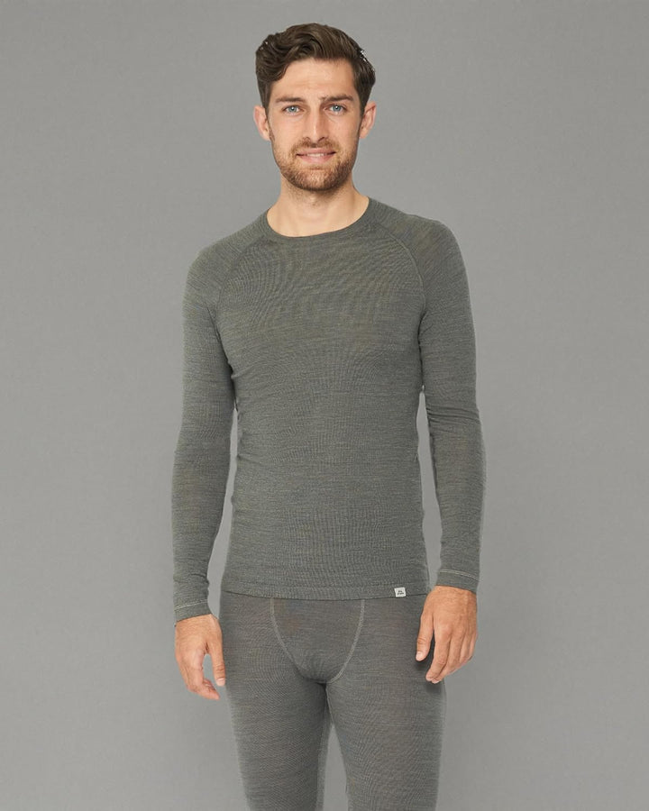 DANISH ENDURANCE Merino Langarm Shirt Herren, Premium Thermounterwäsche, Skiunterwäsche, Temperaturr