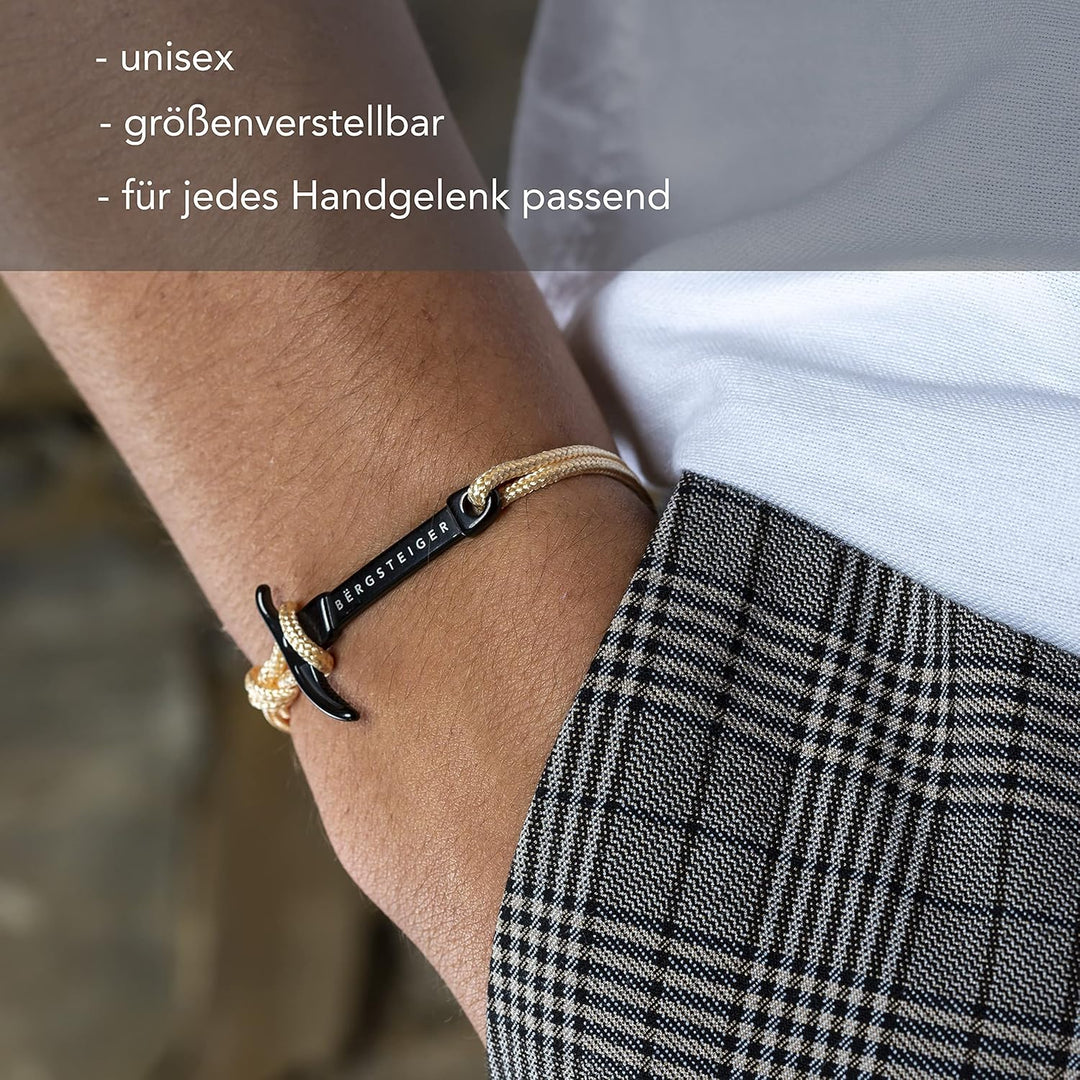 BËRGSTEIGER ICE AXE Armband für Herren & Damen mit Eispickel - hochwertiges Stoffarmband - Bracelet