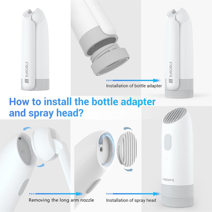 Insolife Tragbares Bidet der 3. Generation, Hochdruck-Reise-Bidet, elektrisch, für Männer und Frauen