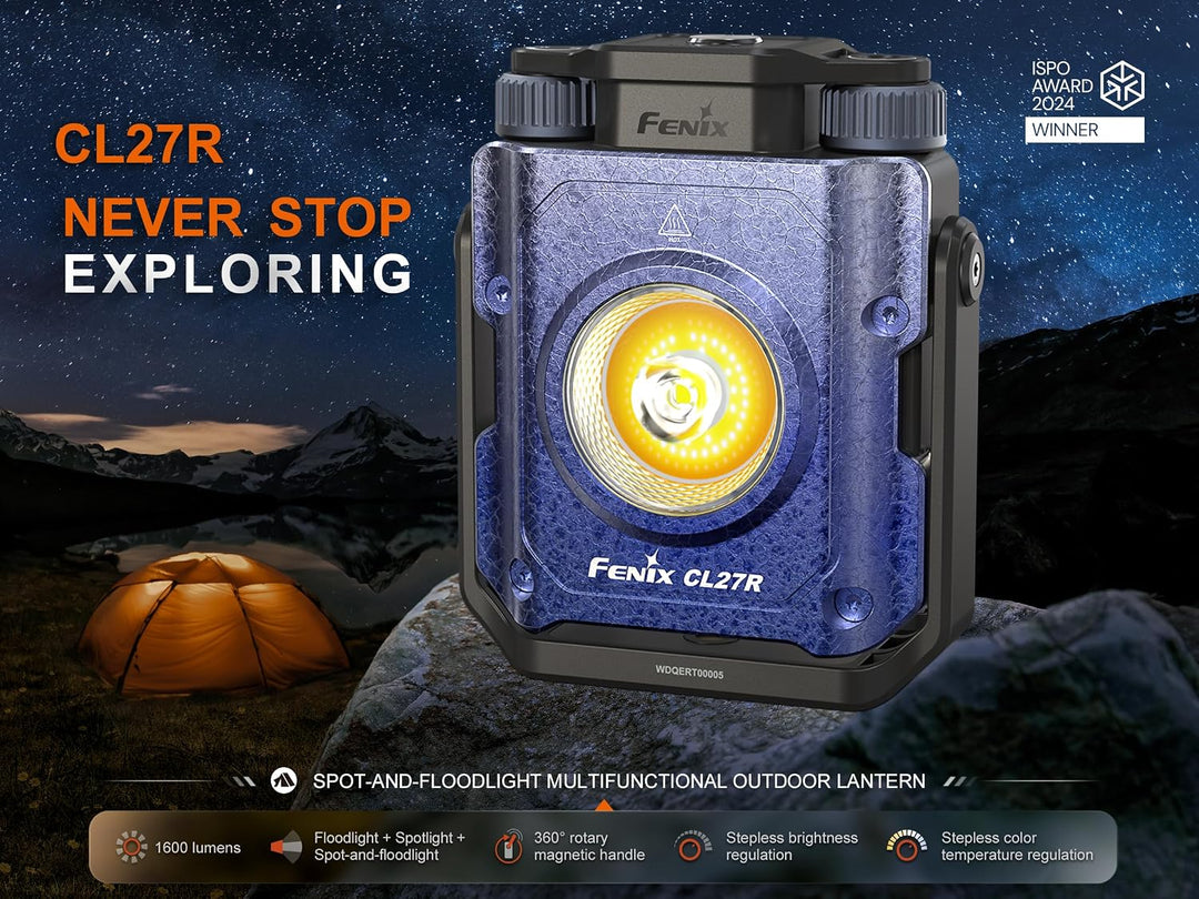 Fenix CL27R LED Campinglampe Aufladbar,1600 Lumen,USB-C Wiederaufladbare,180M,IP66 Wasserdicht Dimmb