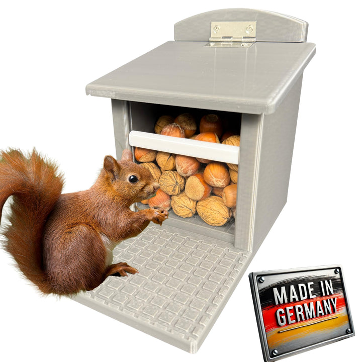 Eichhörnchen-Futterhaus – absolut witterungsbeständig, tierfreundlich, sehr langlebig und robust (ko