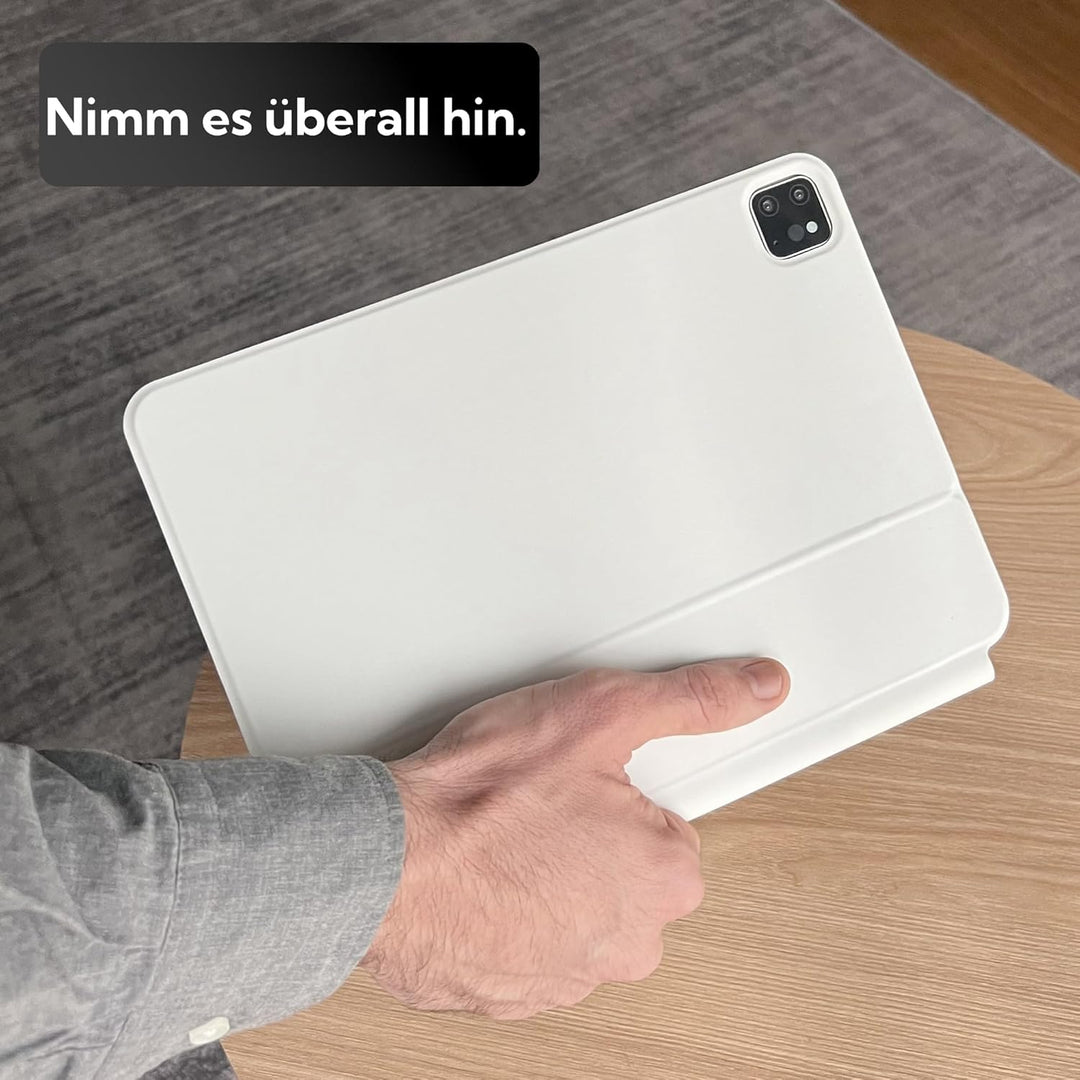 Deutsche QWERTZ-Layout Magic Keyboard Case für iPad Pro 13-Zoll M4 2024 / M5 2025, Magnetische Keybo