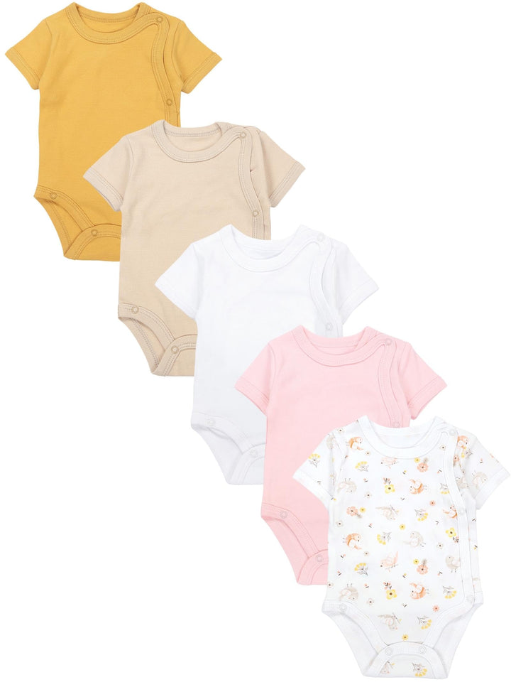 TupTam Baby Body Kurzarm 5er Pack – Wickelbody Body Baby aus Baumwolle für Jungen und Mädchen 50 Pin