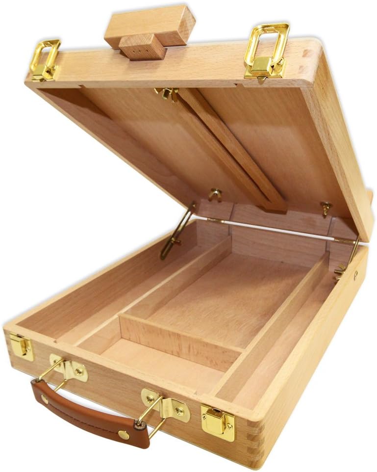 Mont Marte Einstellbare Staffelei Holz Tisch Staffelei Kofferstaffelei, Tragbare Malstaffelei, Staff